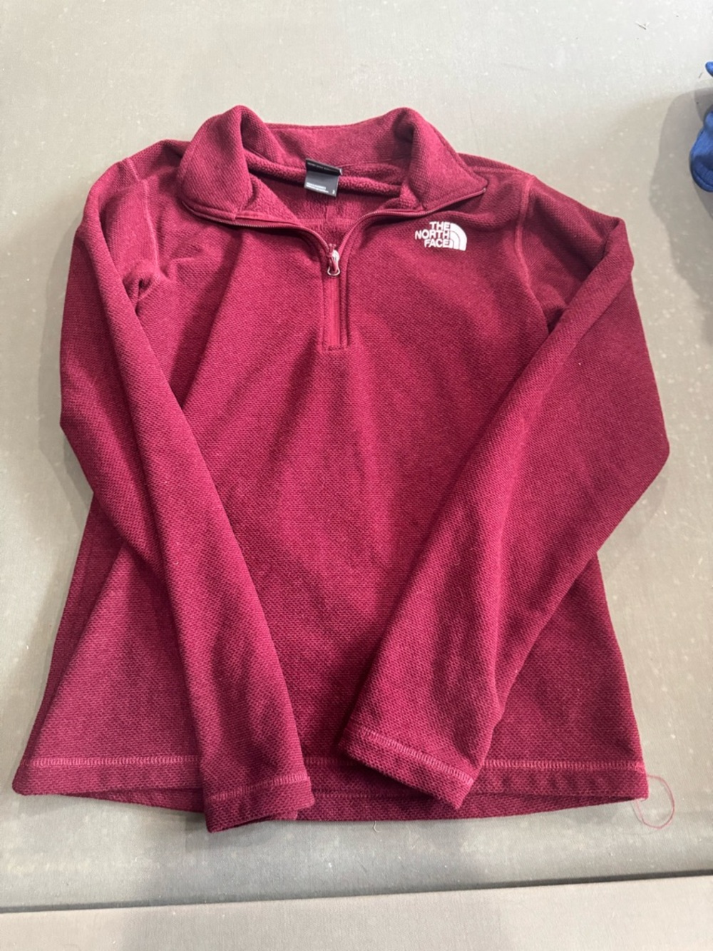 The North Face Men's Burgundy Quarter-Zip Fleece Jacket